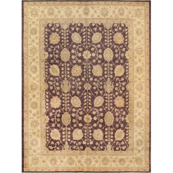 Pasargad Home Denver Hand-Knotted Purple Lamb'S Wool Area Rug- 9 Ft. 2 In. X 12 Ft. 2 In. PKB-1209 9x12 - main